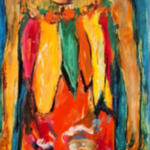Acryl schilderij, Maya Wildevuur, Maya (zelfportret), 2005